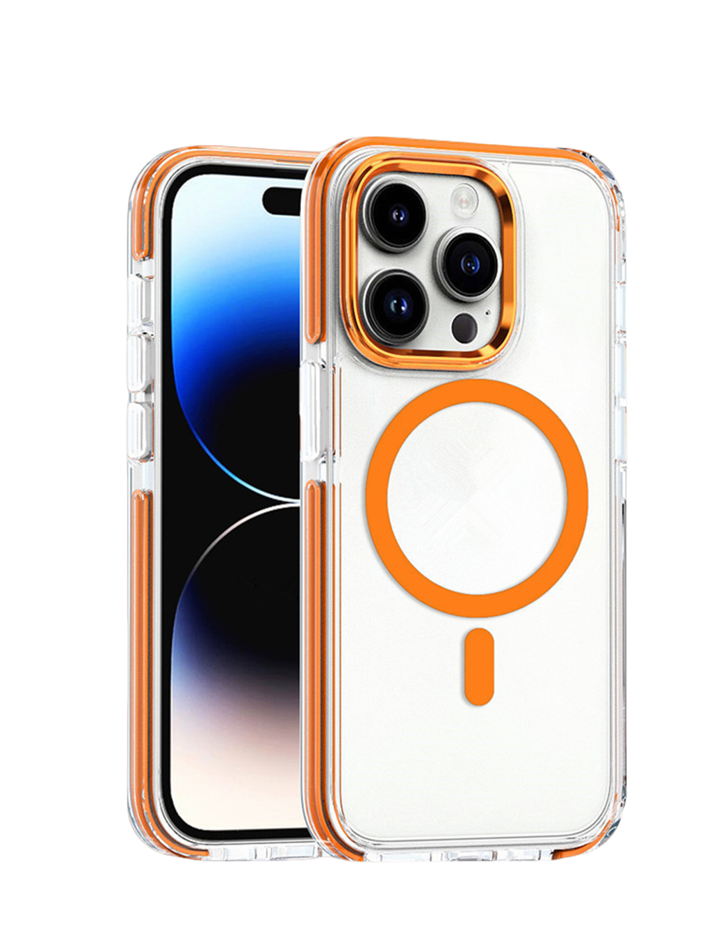 For iPhone 13 Pro Max MagSafe Case Orange Bumper