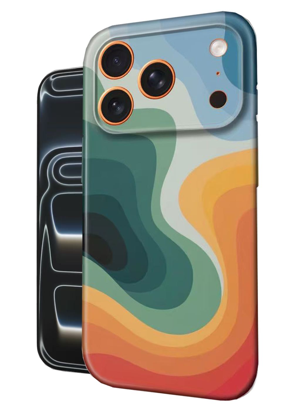 For iPhone 17 Pro Slim Case with Camera Lens Protection-Multiflow Pattern