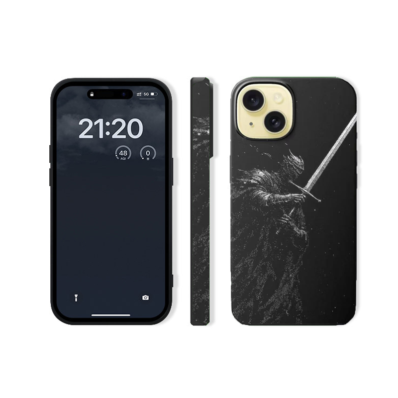 For iPhone 13 Dual layers Protective Magsafe case,Knight Pattern