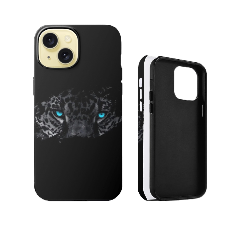 For iPhone 13 Dual layers Protective Magsafe case,Leopard2 Pattern