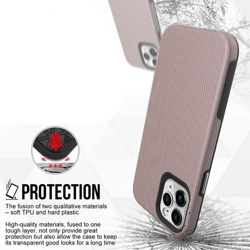 For iPhone 12 Pro Max Shockproof Case Rugged Rosegold Case