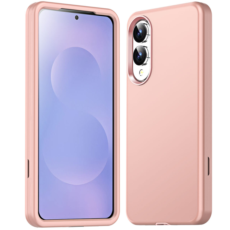 For Samsung Galaxy S25 Edge Shockproof Heavy Duty Case ,Rose Gold