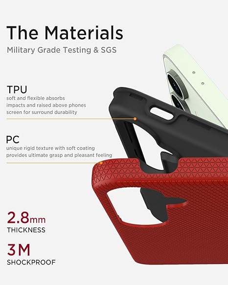 For Samsung Galaxy S22 Shockproof Case Rugged Red Case