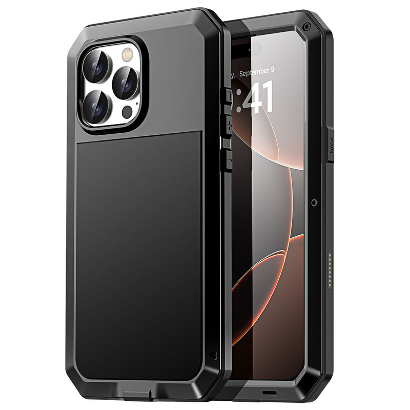 For iPhone 14 Pro Metal Case Shockproof Heavy Duty Cover