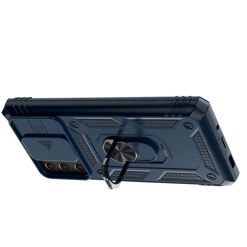 For Samsung Galaxy S21 FE 5G Shockproof Case-Blue