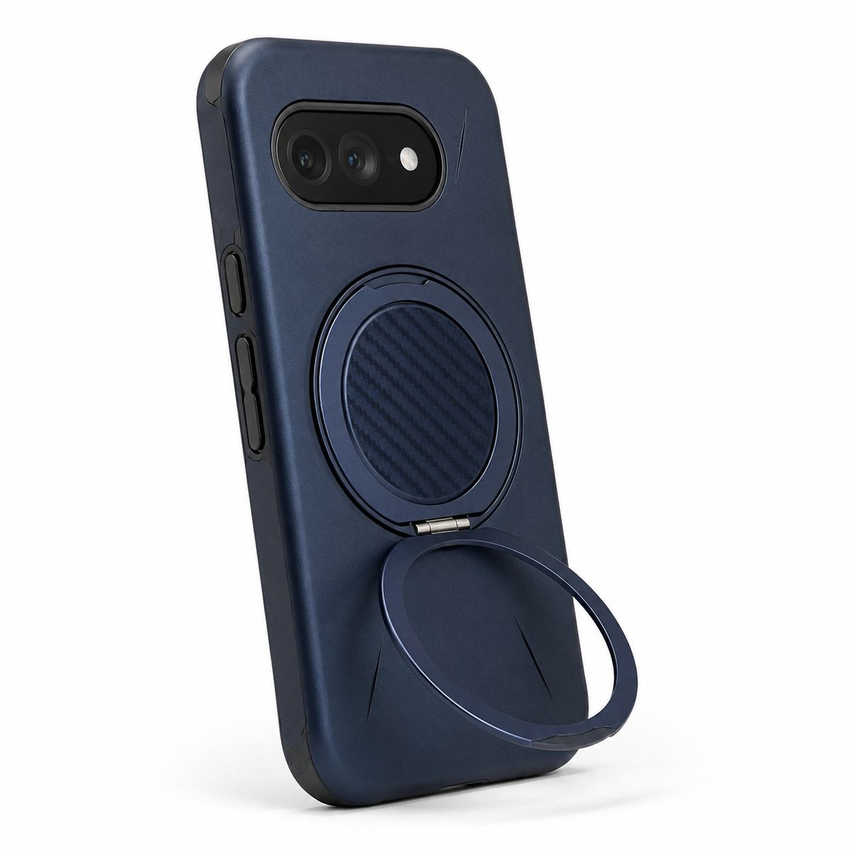 For Google Pixel 10a Dark Blue Magsafe Spin Grip Phone Case