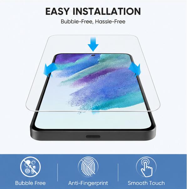 For Samsung Galaxy A26 Black Magnetic Ring Stand Shockproof Phone Case + 2x Tempered Glass Screen Protectors