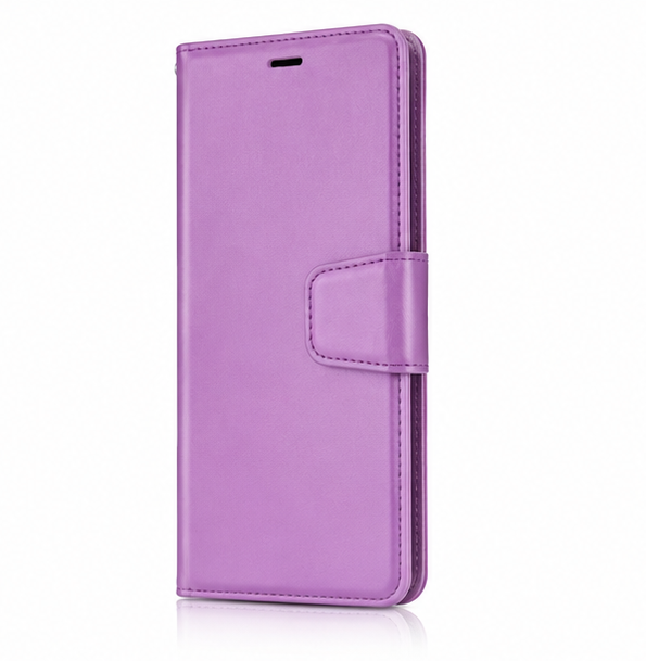 For Samsung Galaxy S26 FE Wallet Case with Card holder Purple Flip Cover