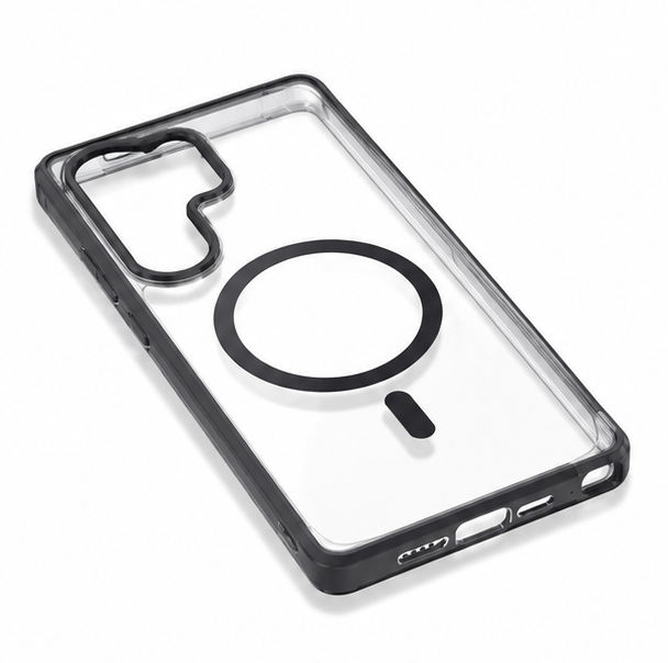 For Samsung Galaxy S23 Ultra Clear MagSafe Case – Crystal Clear Shockproof Protective Cover with Strong Magnetic Alignment,Wireless Charging Compatible