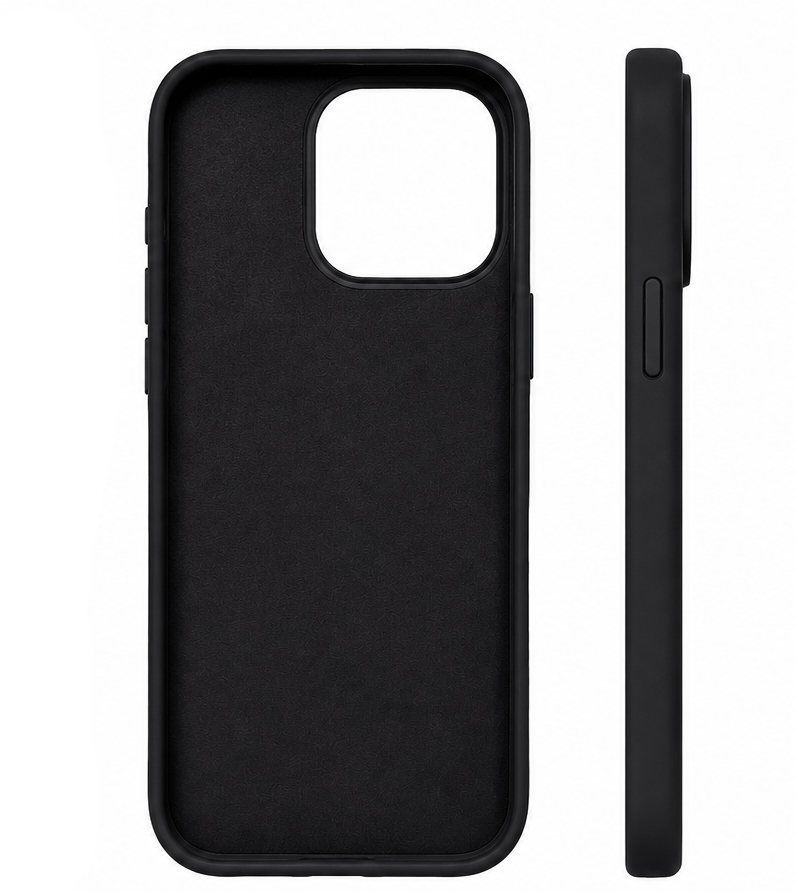 For iPhone 13 Pro Premium Silicone Case – Soft Touch Shockproof Protective Cover (Black)
