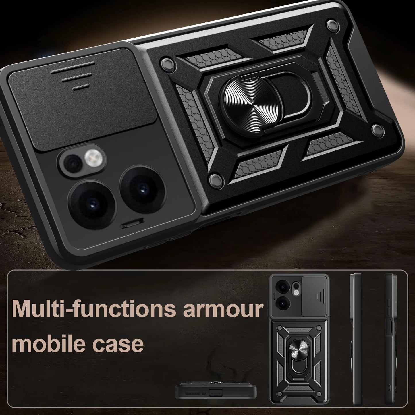 For Oppo Reno13 F Shockproof kickstand Case
