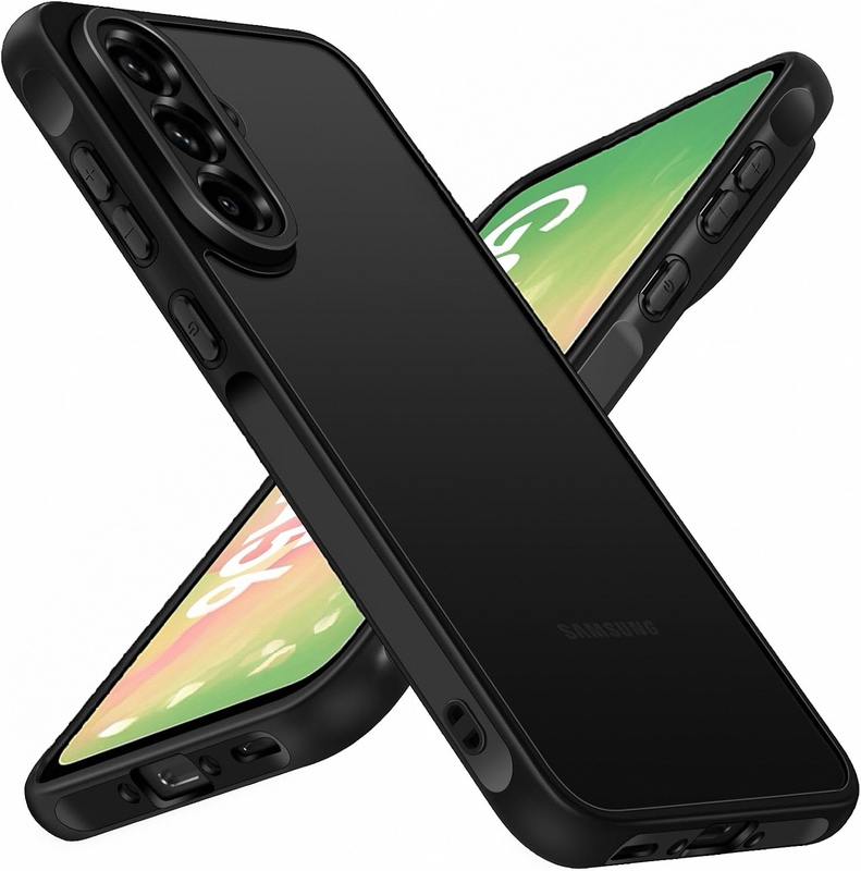 Matte Phone Case for Samsung A56 5G Shockproof Cover,Black