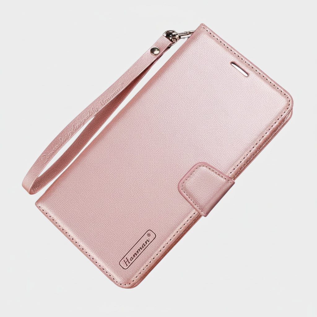 For Samsung Galaxy A07 Wallet Case with lanyard Rosegold Flip Cover