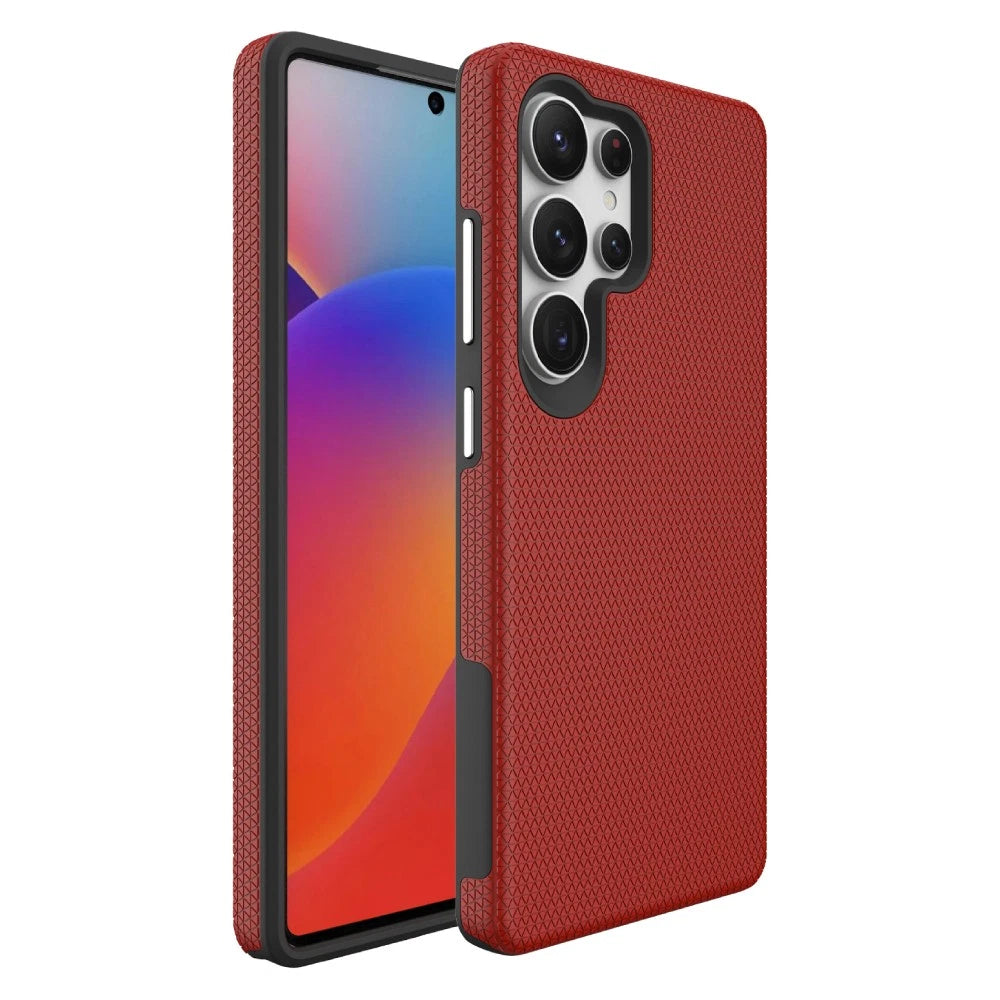For Samsung Galaxy S25 Ultra Shockproof Case Rugged Red Case