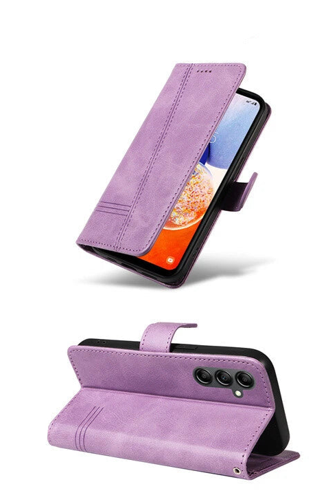 For Samsung Galaxy A06 Wallet Case with Card holder Purple Colour Flip Cover