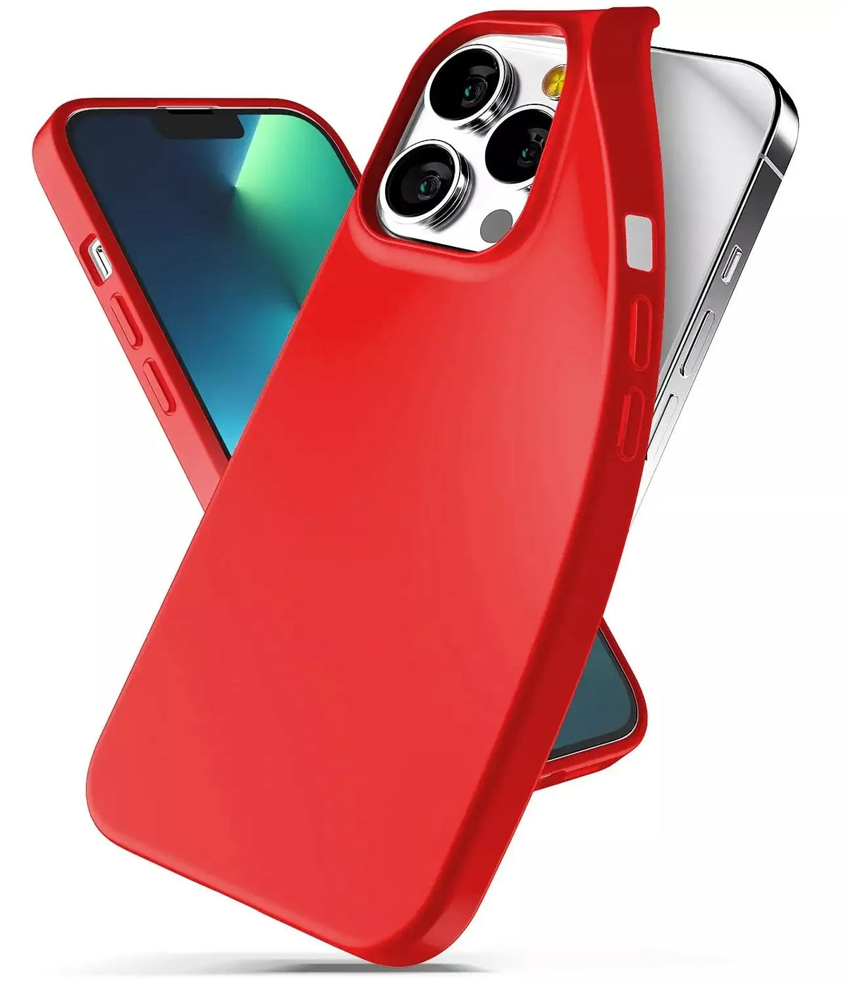 Red Slim Protective TPU Case For iPhone 12 Pro Max