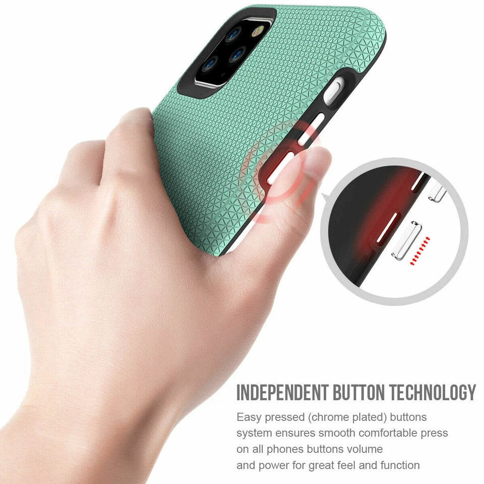 For iPhone 11 Shockproof Case Rugged Case-Mint Green