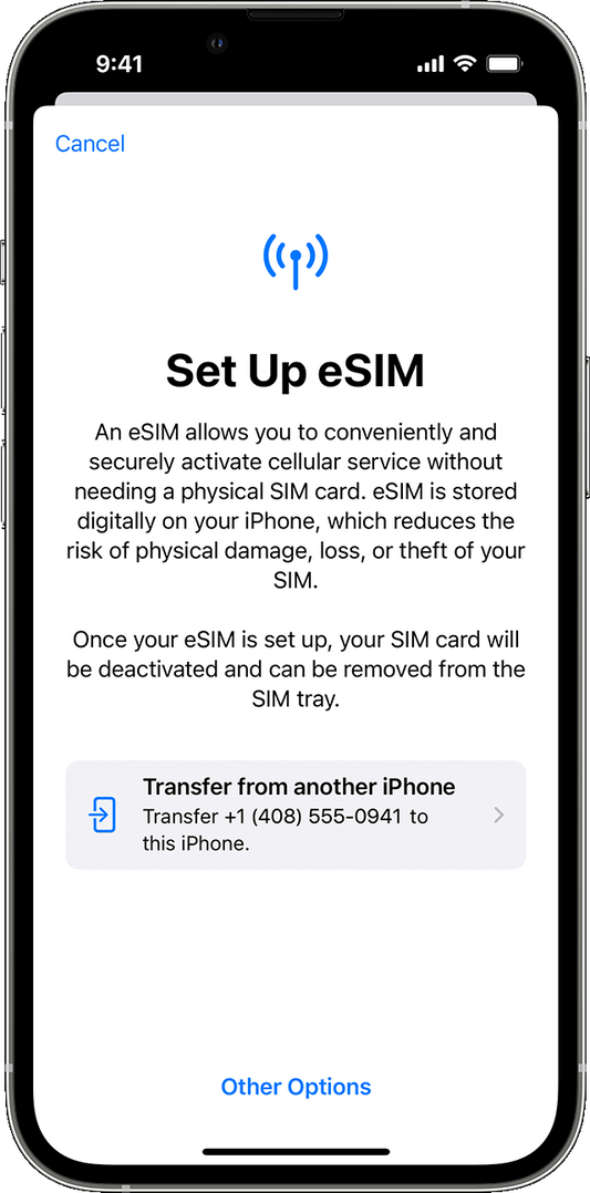 How to bypass setting up esim on iphone 14,iphone 14 pro and iphone 14 pro max set up page?