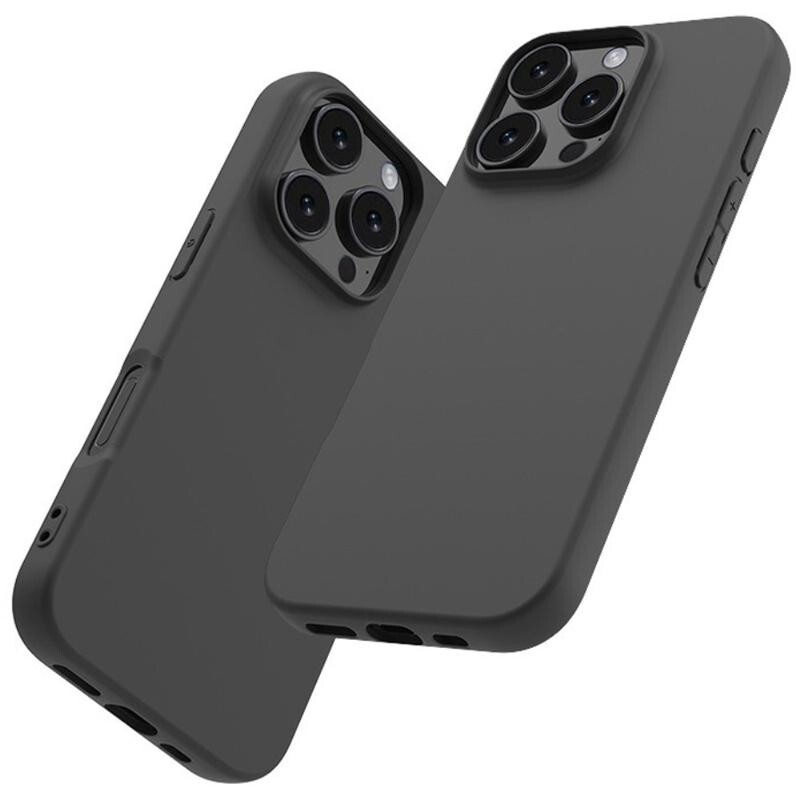 Black Slim Protective TPU Case For iPhone 15 Pro