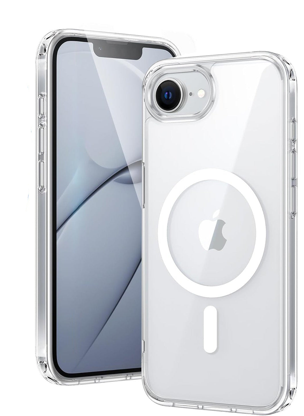 For iPhone 17e Clear Case Magsafe Cover + 1 x Tempered Glass Protector
