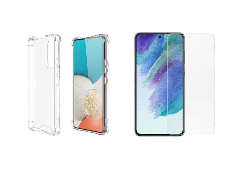 For Samsung Galaxy A56 clear case +  2 Glass Screen Protector