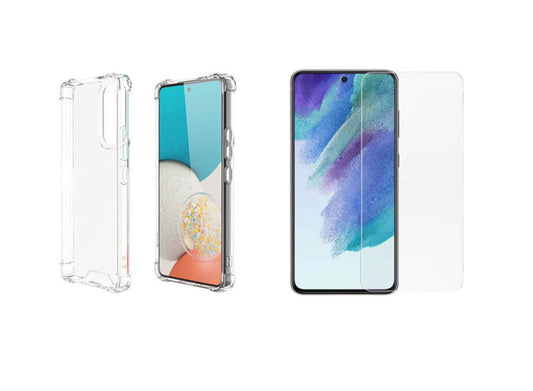 For Samsung Galaxy A56 clear case +  2 Glass Screen Protector