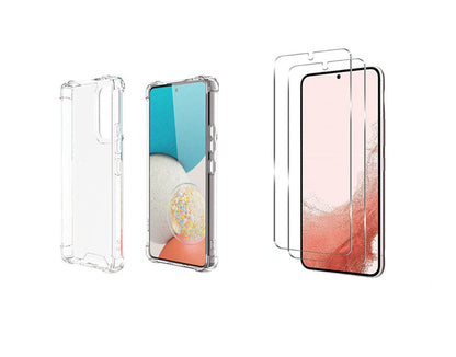 For Samsung Galaxy S24 Plus Clear  case +  2 Glass Screen Protector