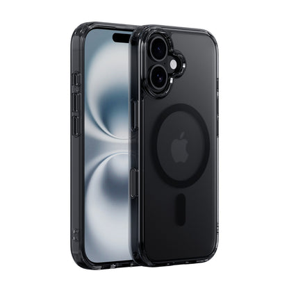 For iPhone 16 Plus Magsafe Case – Black Clear Shockproof Cover