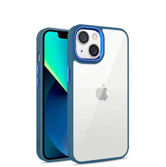 For iPhone 15 Plus Bumper Clear Case-Black Edge