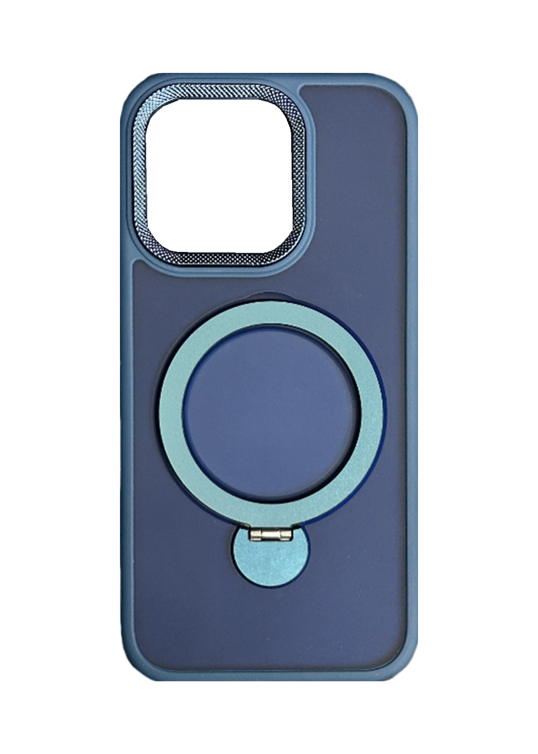 For iphone 15 Magsafe Stand Ring Case-Navy Blue