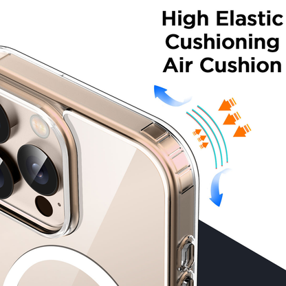 For iPhone 14 Pro Max Clear Shockproof Magnet  Magsafe Cover