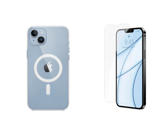 For iPhone 14 Plus MagSafe Case + 1x Glass Protectors