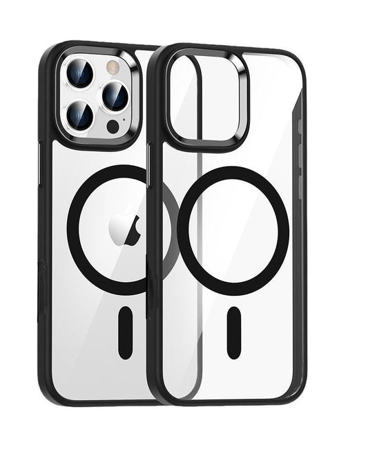iPhone 15 Pro Magsafe Black Transparent Case