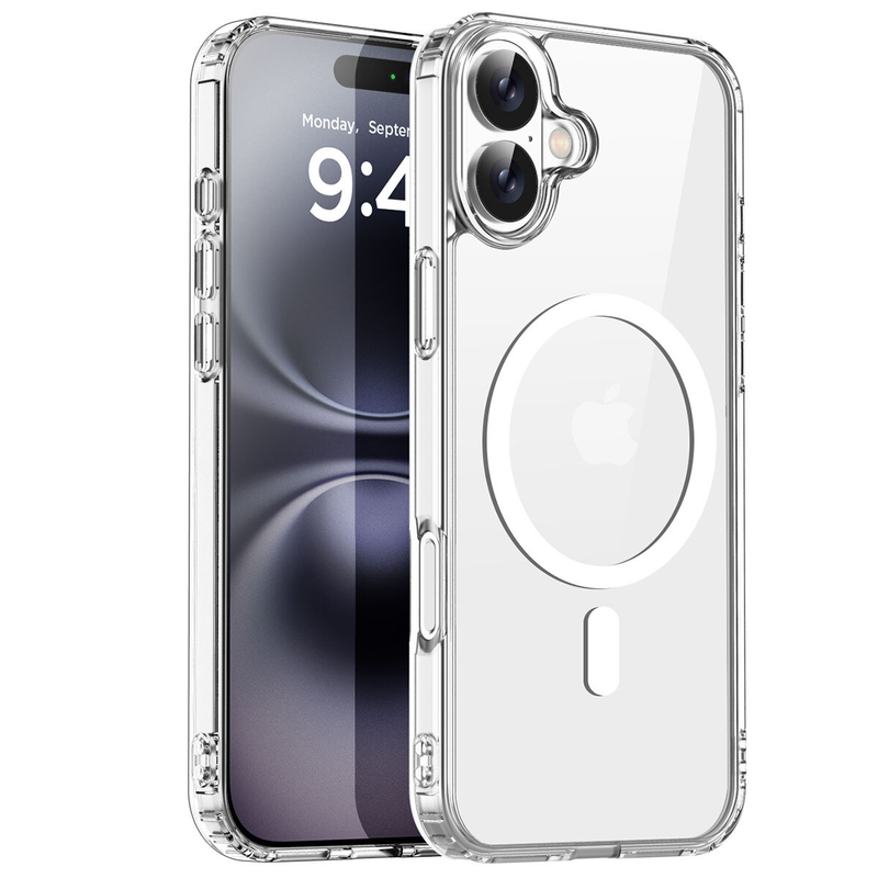 For iPhone 16 Magnet Clear Protective Cover
