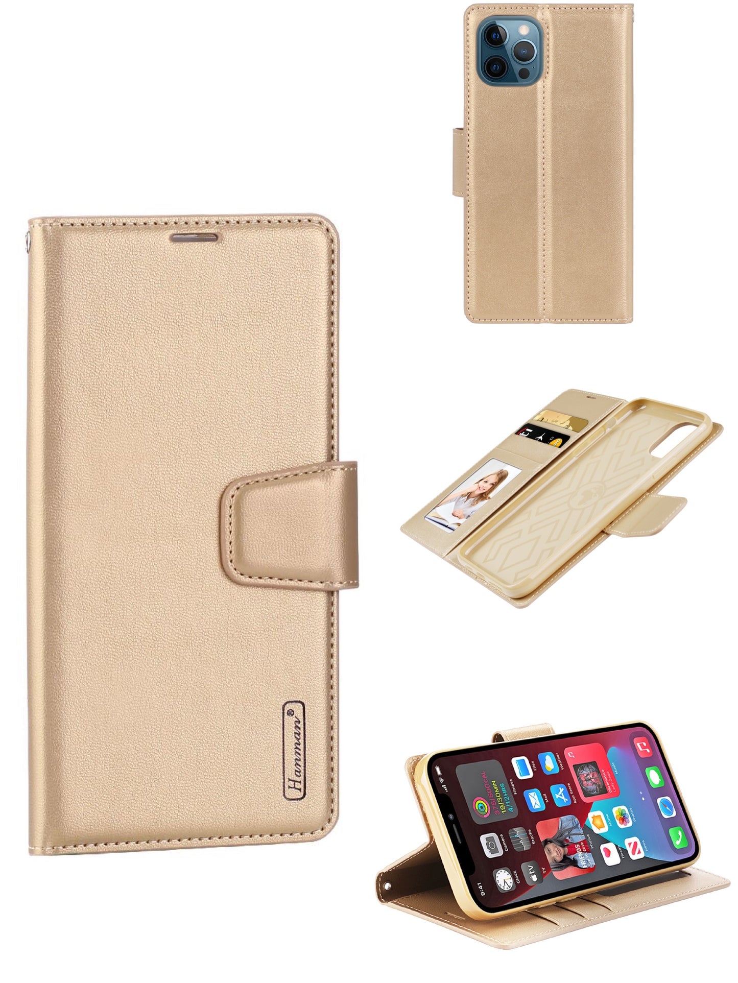For Samsung Galaxy A05s Wallet Case Gold Colour Flip Cover