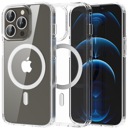 For iPhone 14 Pro Max Clear Shockproof Magnet  Magsafe Cover