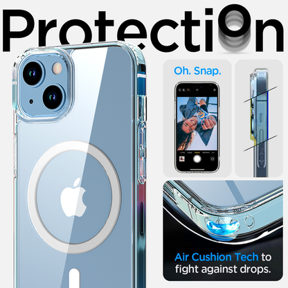For iPhone 13 Clear Case Magsafe Cover + 2 x Tempered Glass Protectors
