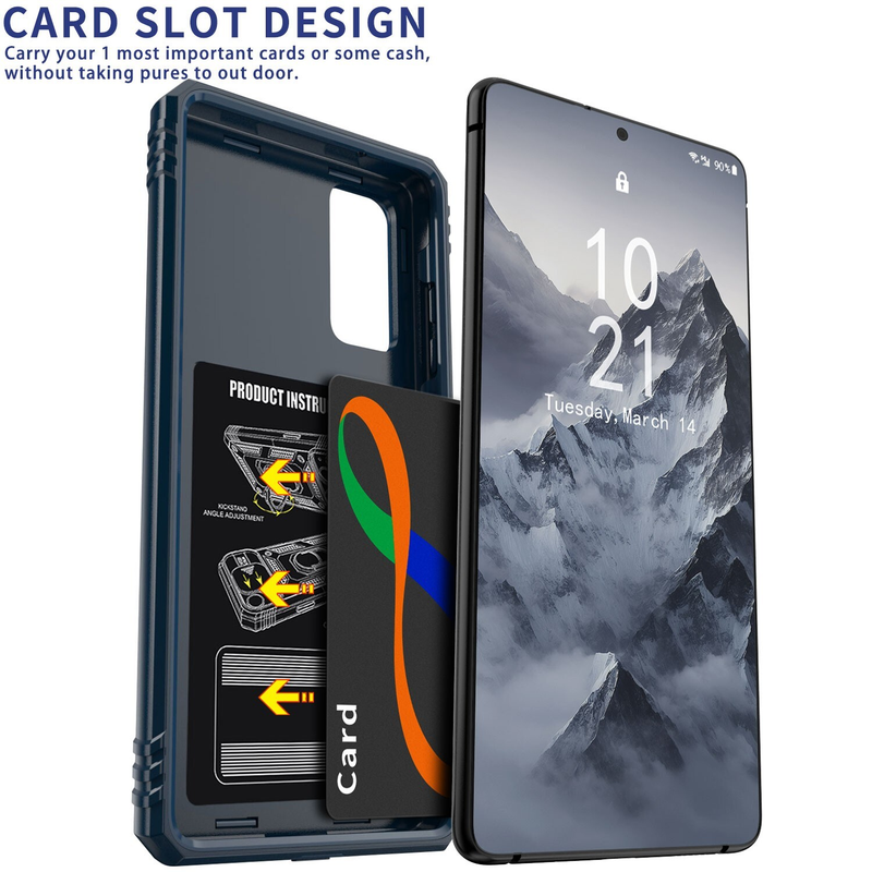 For Samsung Galaxy S21 FE 5G Shockproof Case-Blue