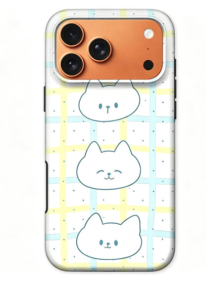 For iPhone 17 Pro Magsafe Case- Cat Pattern Dual Layer Protection