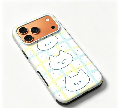 For iPhone 17 Pro Magsafe Case- Cat Pattern Dual Layer Protection