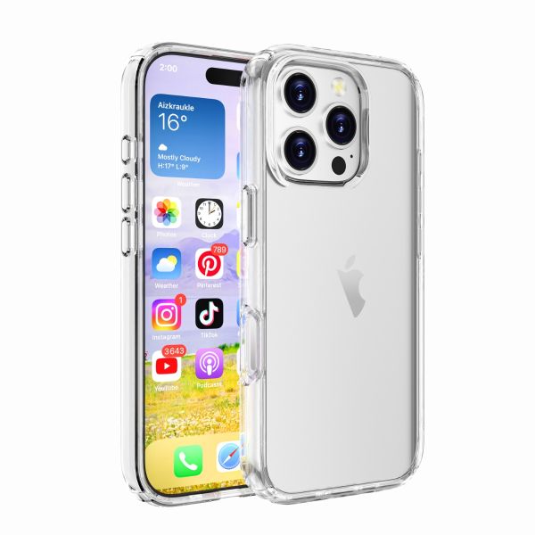For iPhone 12 Pro clear Shockproof  Hard case +3x Screen Protectors