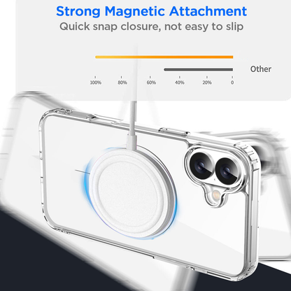 For iPhone 16 Magnet Clear Protective Cover
