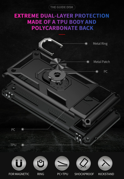 For Google Pixel 7 Shockproof Case-Black