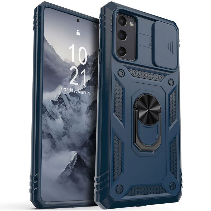 For Samsung Galaxy S21 FE 5G Shockproof Case-Blue