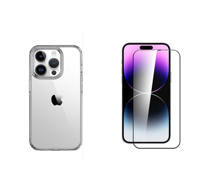 For iPhone 14 Pro Shockproof Case Clear  + 2x Screen Protectors