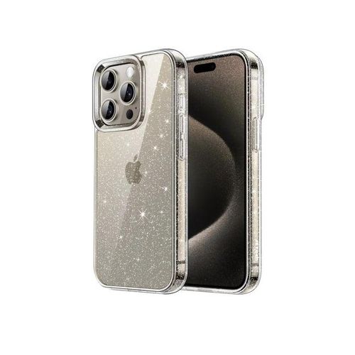 For iPhone 15 Pro Clear Bling Sparkle Shockproof Phone Cover