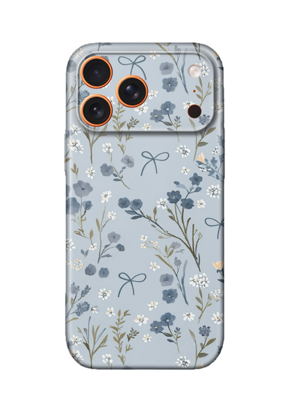 For iPhone 17 Pro Slim Case- Lightgrey flowers Pattern