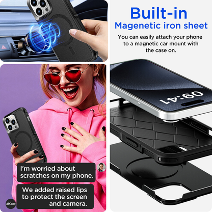 For iPhone 16 Plus MagSafe Case Heavy Duty Shockproof Rugged Cover