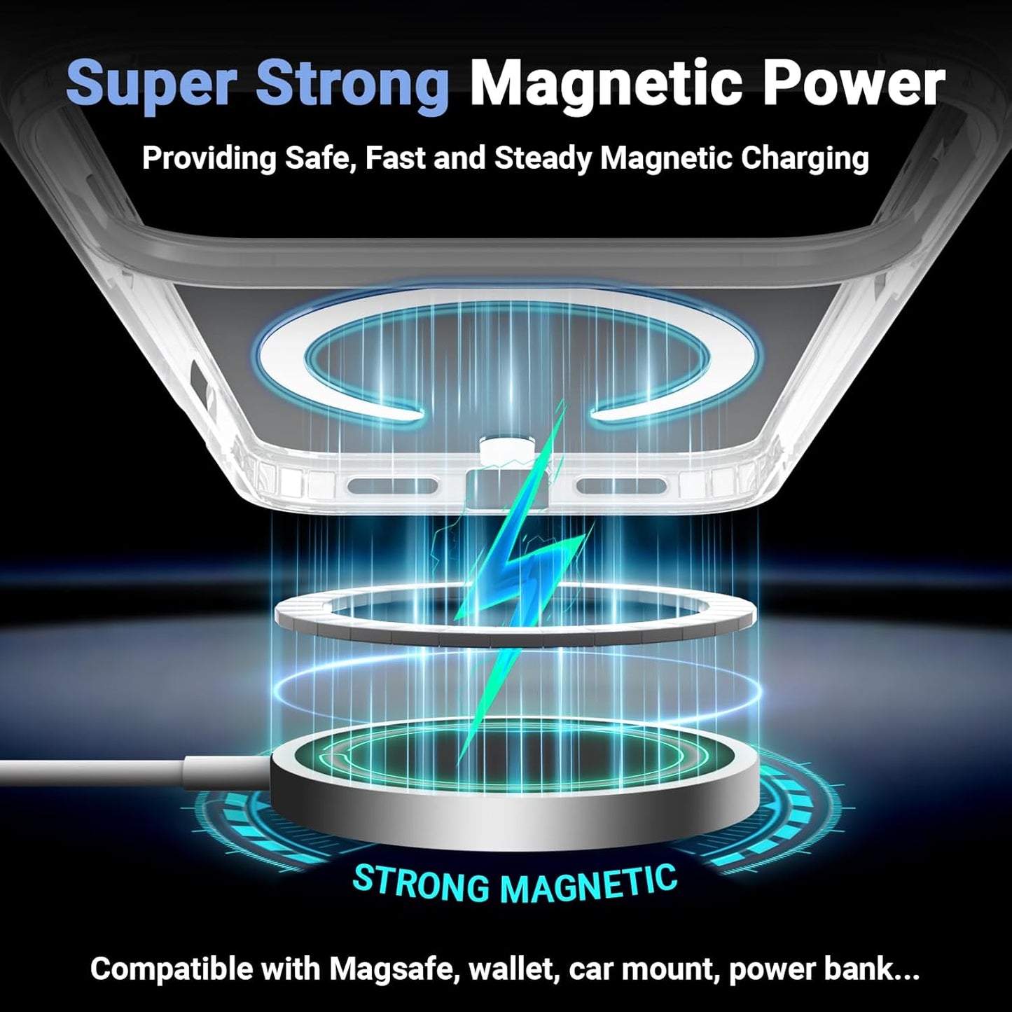 For iPhone 17 Pro Max Clear Case Magsafe Cover