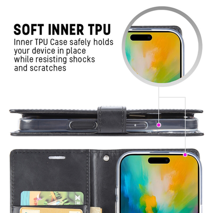 Flip Wallet Case for iPhone Air -Black